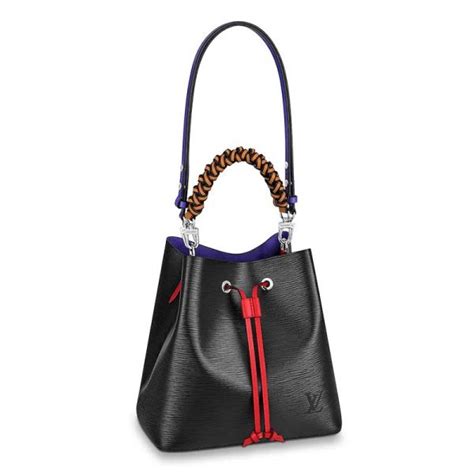 Louis Vuitton Lv Women Néonoé Mm Bucket Bag Grained Epi Black Lulux