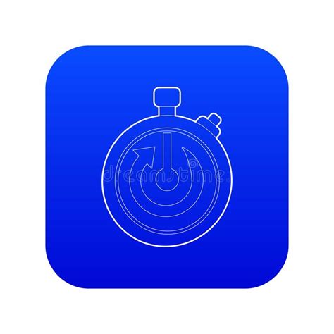 Stopwatch Icon Blue Vector Stock Vector Illustration Of Interval