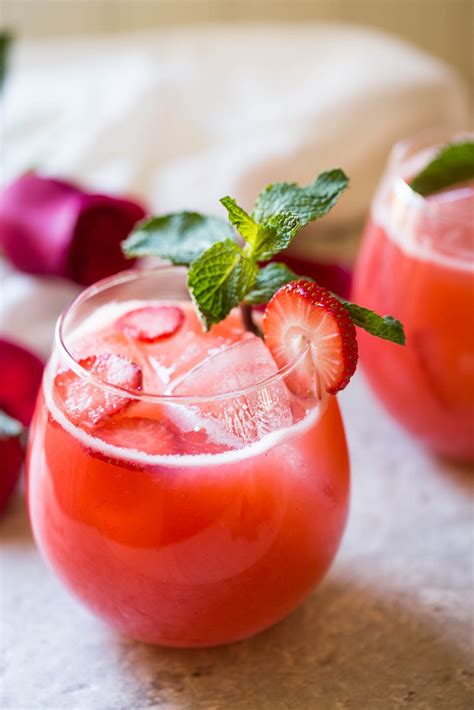 Homemade Fresh Strawberry Lemonade Recipe Healthy Summer Drink