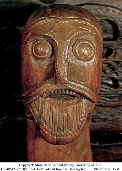 Oseberg Wagon Face Vikings Statue Vikings Norse