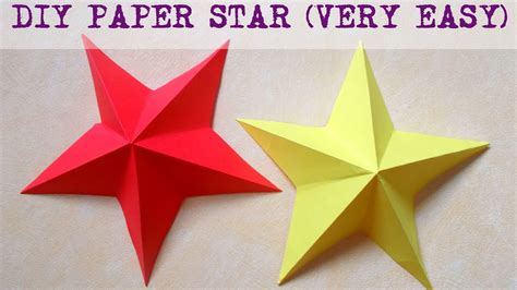 Diy Paper Crafts How To Make A Paper Star 3d In Less Than 5 Minutes