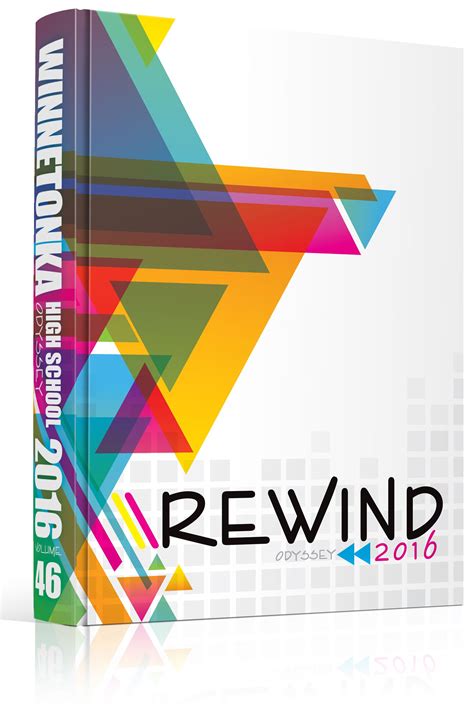 Yearbook Cover Winnetonka High School Rewind Theme Angles