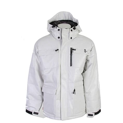 Grenade Mens Southface White Leather Snowboard Jacket 12353834