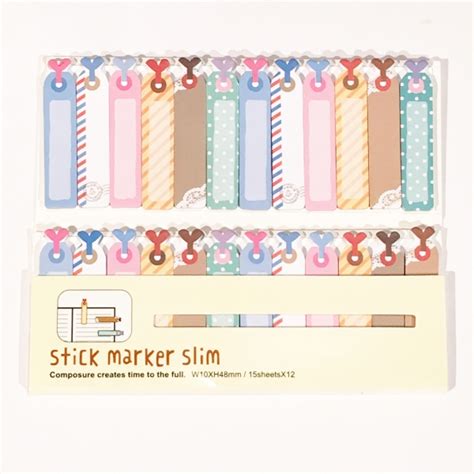 180 Sheets Colourful Patterned Mini Sticky Notes Page Marker Memo Tab