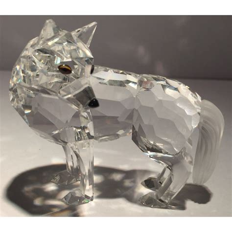 Swarovski Crystal Wolf By Edith Mair Moinat Sa Antiquités Décoration