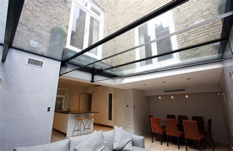 Structural Glass Walk On Roof Above Living Space With Low Iron Glass