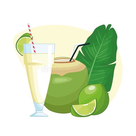 Icono De La Bebida Del Coco Ilustración Del Vector Ilustración De