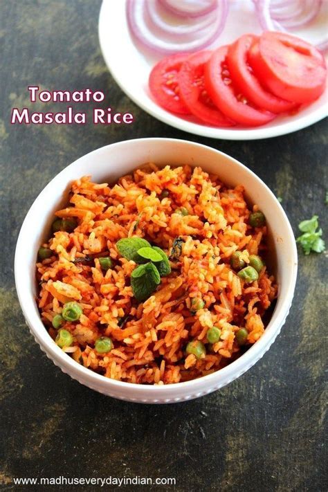 South Indian Style Tomato Rice Recipe Made Ripe Tomatoes And Spices A