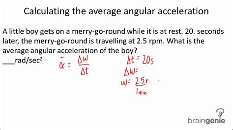 Physics 3142 Calculating The Average Angular Acceleration Youtube