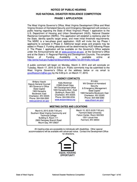 Fillable Online Hud National Disaster Resilience Competition Fax Email