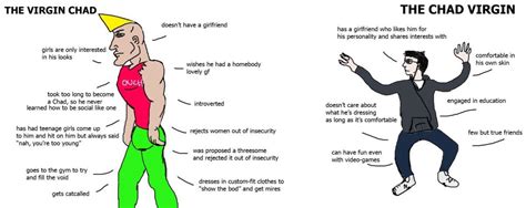The Virgin Chad Vs The Chad Virgin Virgin Vs Chad Know Your Meme