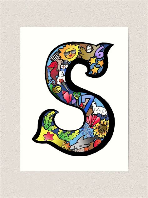 "Doodle Letter S" Art Print for Sale by missmann  Redbubble