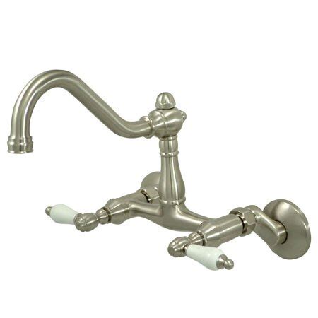 Check out our wall mount faucet selection for the very best in unique or custom, handmade pieces from our plumbing shops. Kingston Brass Vintage Double Handle Wall Mount Kitchen ...