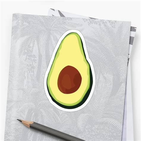Avocado Sticker By Kaitlynmcka Redbubble