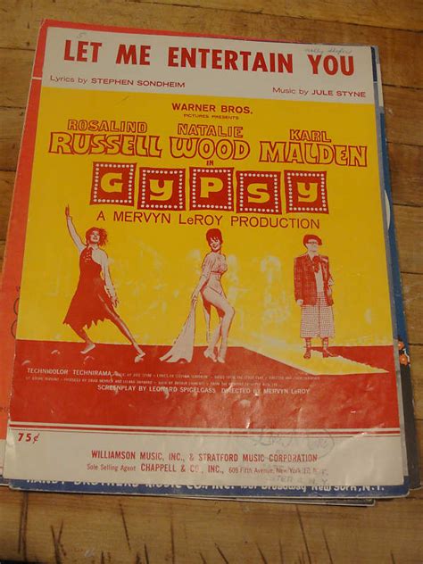 Sheet Music Let Me Entertain You From Gypsy 1959 Reverb