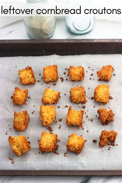 From french toast to pudding to crab cakes, cornbread is just as good the second time around! How to Make Cornbread Croutons | Leftover cornbread, Cornbread croutons, Crouton recipes