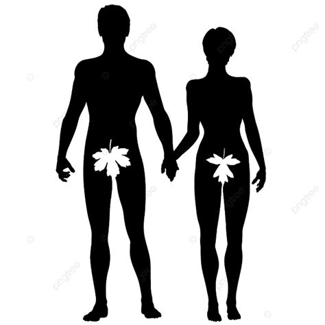Adam Silhouette Png Free Adam And Eve People Leaf Silhouette Man