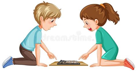 Children Playing Board Games Stock Illustrations 642 Children Playing
