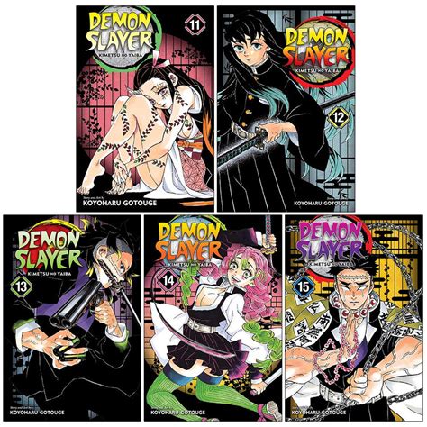 Demon Slayer Kimetsu No Yaiba Vol 11 15 Collection 5 Books Set By