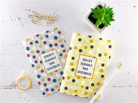 Personalised Notebook With Pretty Polka Dot Design Etsy Uk In 2022