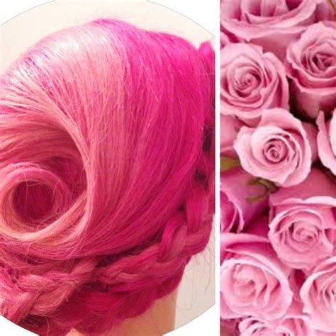 Pink Hair Rose Updo With Braid Upstyle Pink By Hairbymisskelly