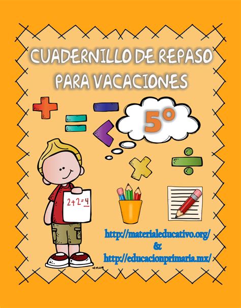 Cuadernillo De Repaso Escolar Del Tercer Grado Para Vacaciones Reverasite