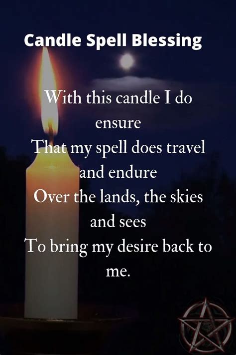 Candle Spell Blessing In 2020 Wiccan Spell Book Candle Magic Spells