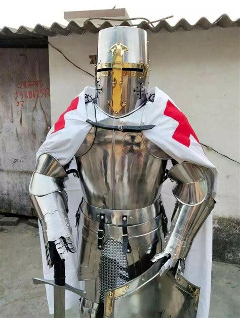 Knight Suit Of Armour Templar Combat Full Body Armour In Etsy