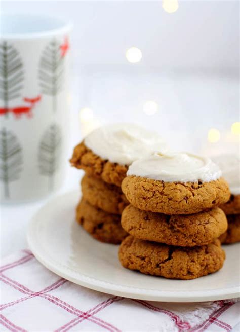 Frosted Molasses Cookies Gluten Free The Pretty Bee