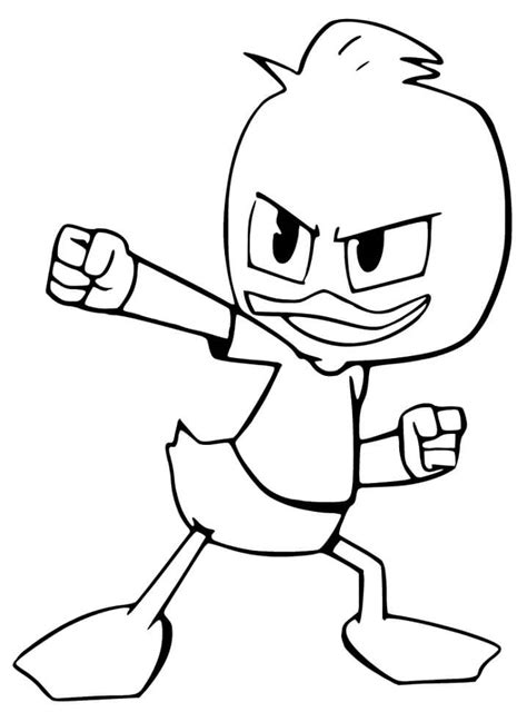 Dewey Duck From Ducktales Coloring Page Free Printable Coloring Pages