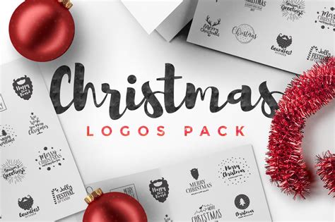 Christmas Logos Pack Illustrator Templates ~ Creative Market
