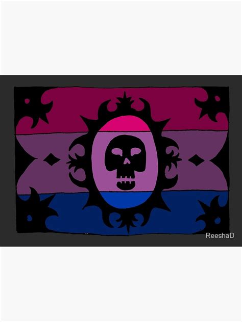 Gothic Bi Pride Flag Poster By Reeshad Redbubble