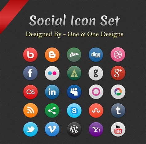 500 High Quality Free Social Media Icon Sets