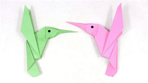 Easy Origami Hummingbird How To Make Paper Hummingbird Youtube
