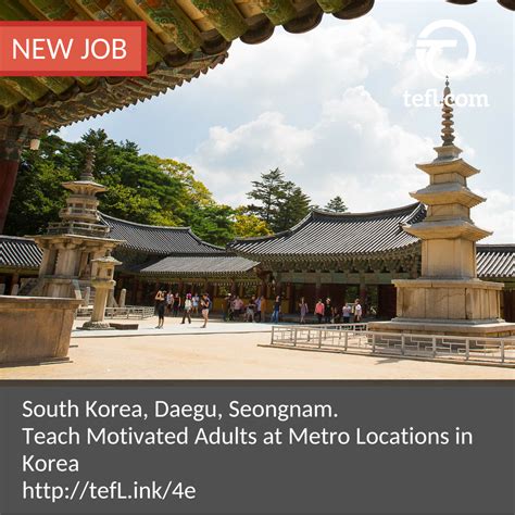 South Korea Daegu Seongnam Teach Motivated Adults At Metro Locations