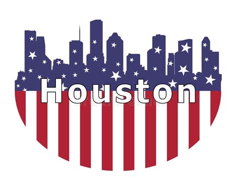 Houston City And Usa Flag Stock Vector Illustration Of China 141616957