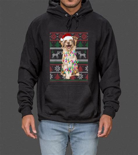 Official Australian Shepherd Ugly Sweater Christmas T Sweater