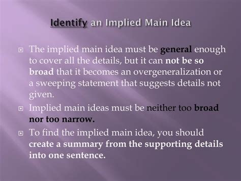 Ppt Implied Main Idea Powerpoint Presentation Free Download Id2369954