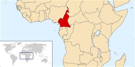Cameroon Map Location Map Of Cameroon Location Middle Africa Africa