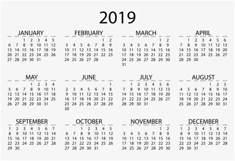 2019 Transparent Png Calendar Free Printable Calendar 2019 Uk