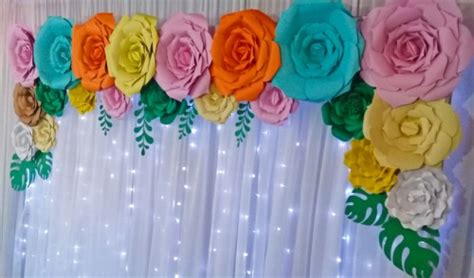 Más Nuevo Para Gigantes Cortinas De Papel Crepe Con Flores Alyshia