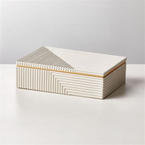 Chelsea Cement Box Large Reviews Cb2 White Concrete Decorative