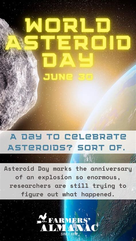 World Asteroid Day June 30 Science Fair Earth Science Space Travel