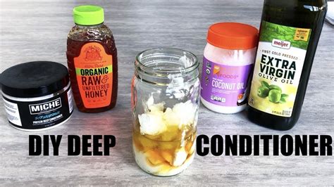 Diy Deep Conditioner For Natural Hair Get Longer Thicker Hair Youtube