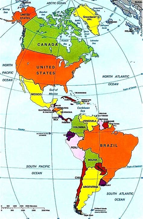 Mapa Do Continente Americano Coloring City