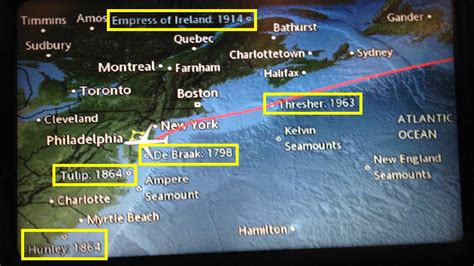 Why Do In Flight Maps Show Shipwrecks In Flight Shipwreck Maps