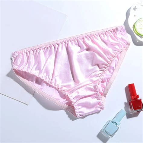100 Natural Silk Panties Briefs High Waist Sexy Womens Silk Lingerie Underwear Briefs Seamless