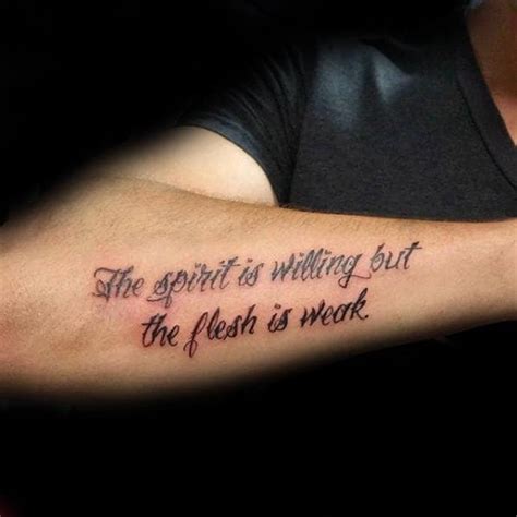 40 Forearm Quote Tattoos For Men Worded Design Ideas