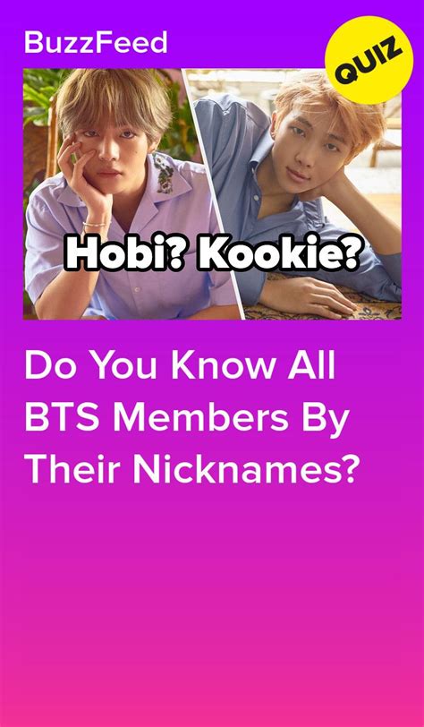 Do You Know All Bts Members By Their Nicknames All Bts Members Bts