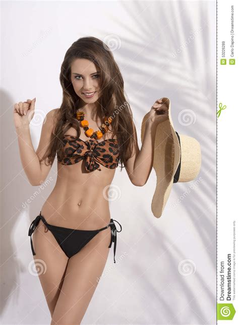 Summer Woman In Bikini Stock Image Image Of Fashion